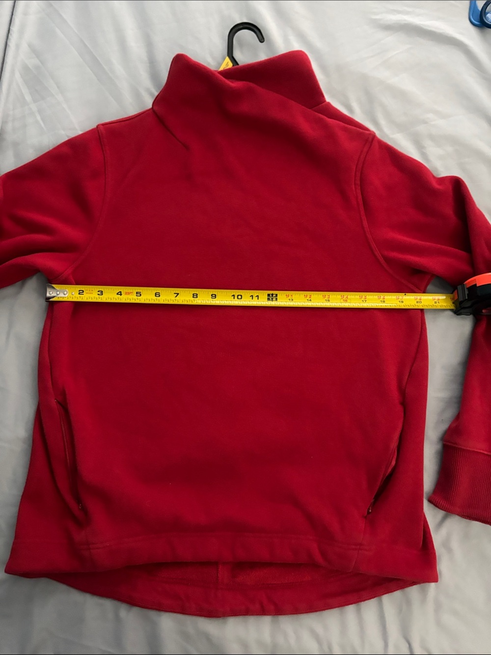 Women's Red Funnel Neck Sweater - Picture 6 of 9